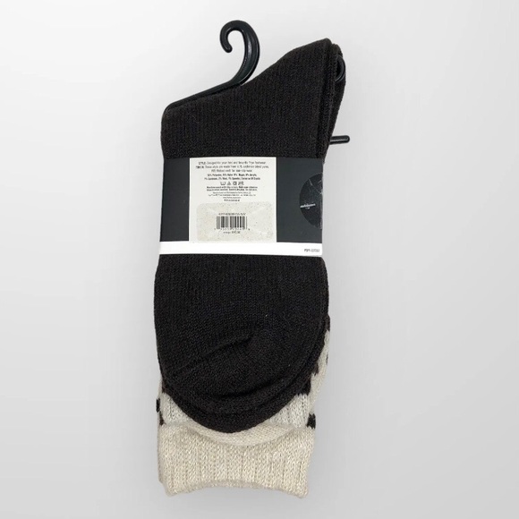 Frye Cashmere Blend Boot Socks Womens Size 5-10 US 2 Pack Ivory Dark Brown - Picture 3 of 5